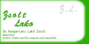 zsolt lako business card