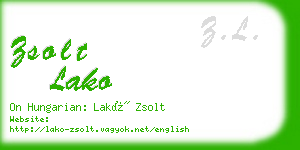 zsolt lako business card